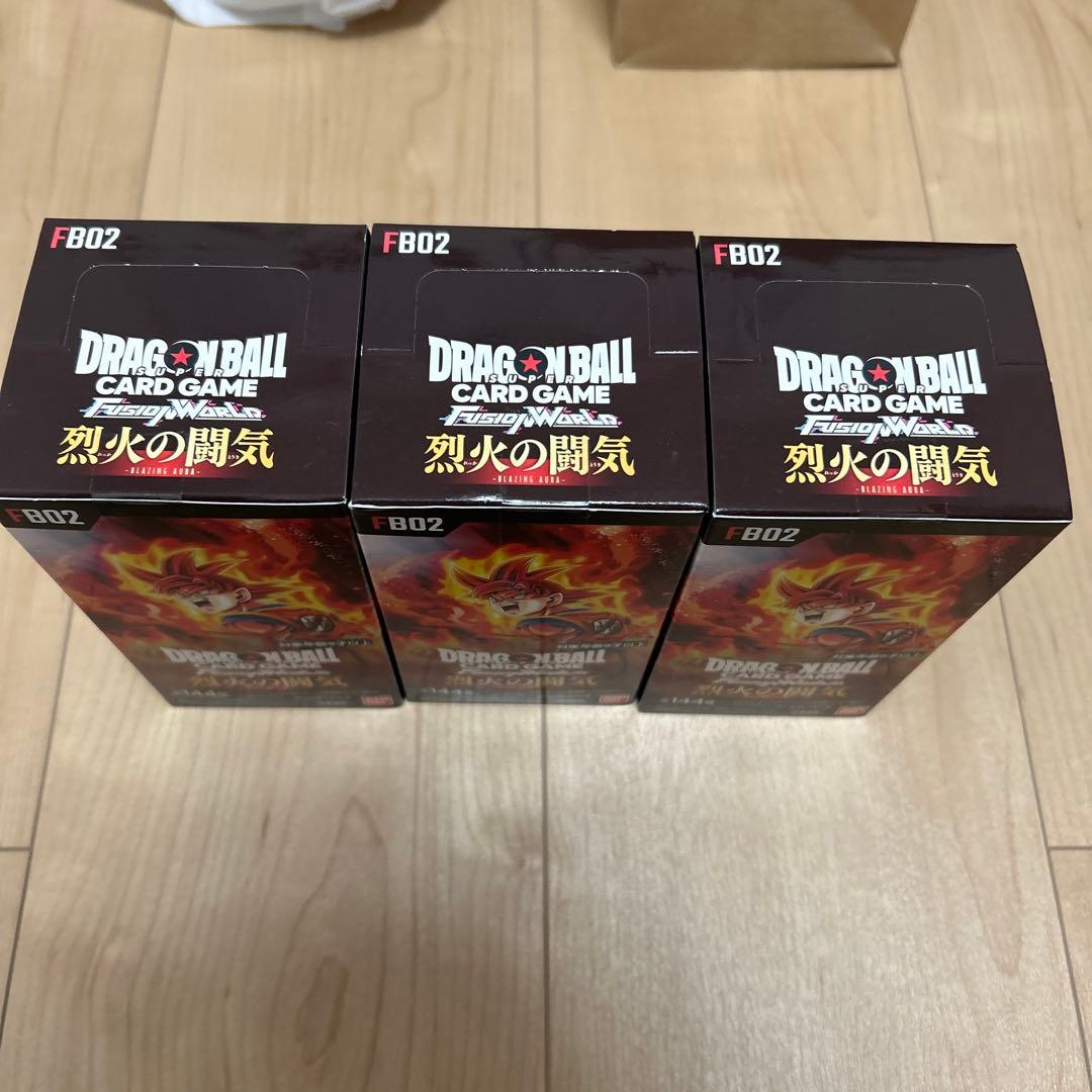 ドラゴンボールカードゲーム　烈火の闘気　3box 新品　テープ付き