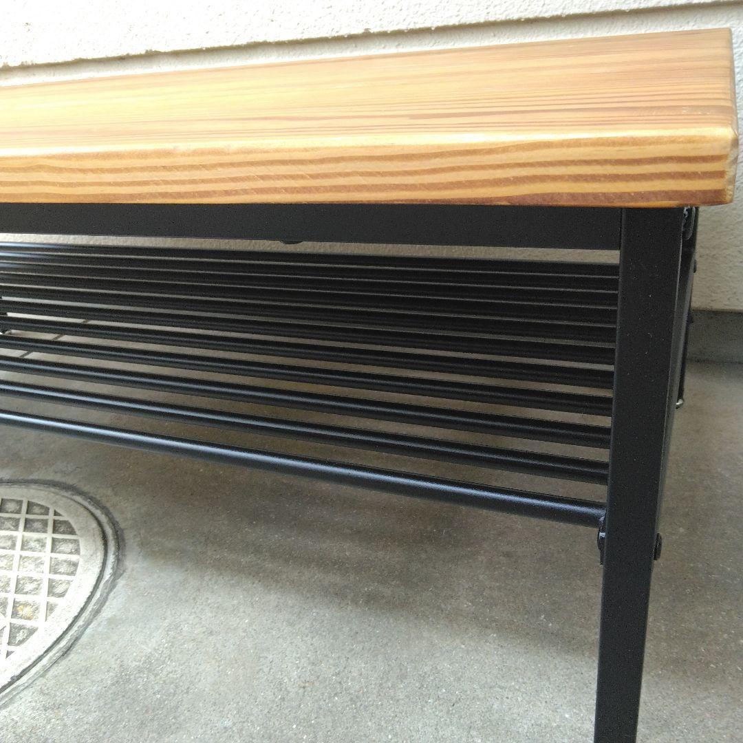 美品 LOWYA アイアン テーブル 100×50×35 送料込み