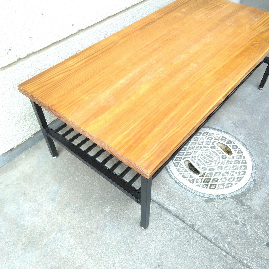 美品 LOWYA アイアン テーブル 100×50×35 送料込み