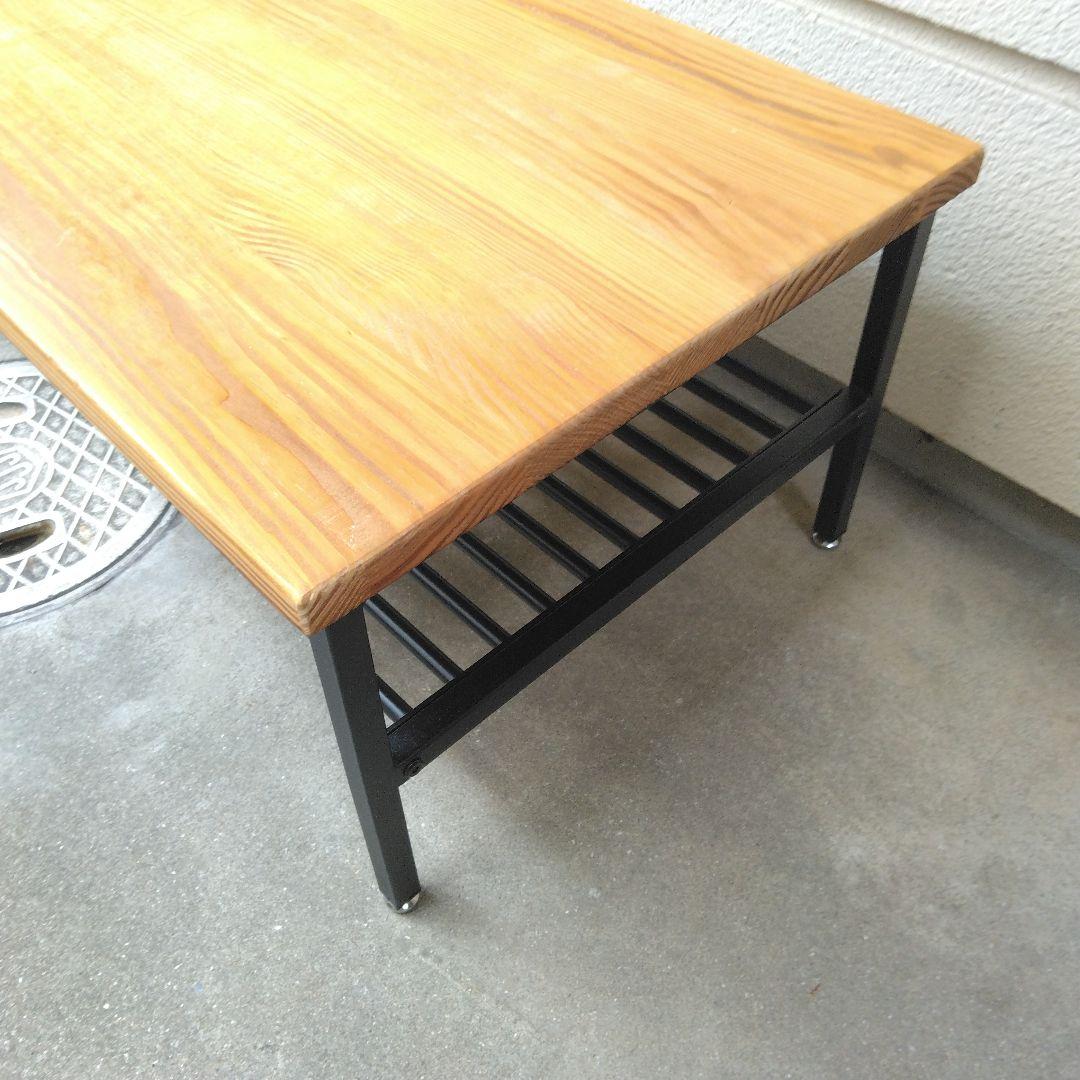 美品 LOWYA アイアン テーブル 100×50×35 送料込み