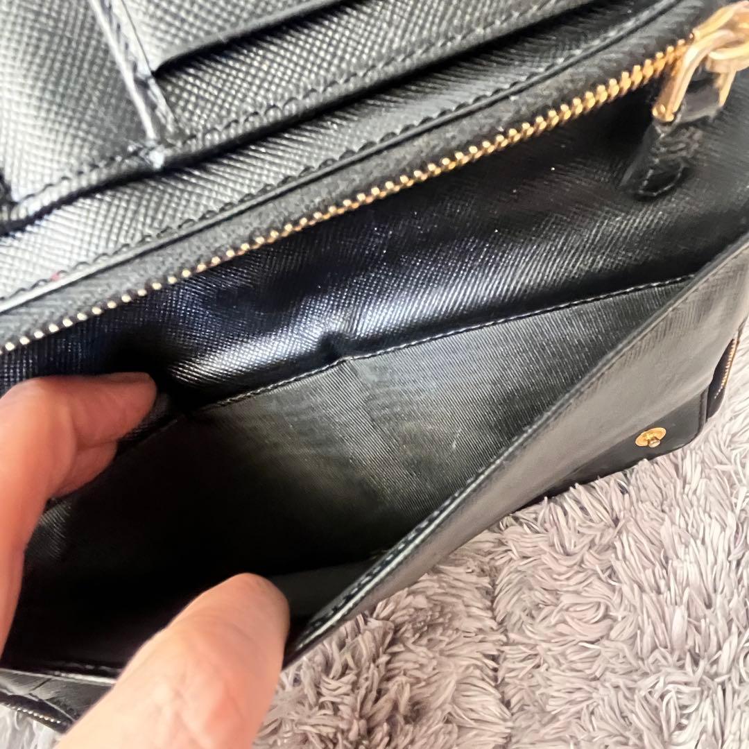 良品✨PRADA 三角ロゴ　テスート　キルティング　ナイロン　長財布　ブラック