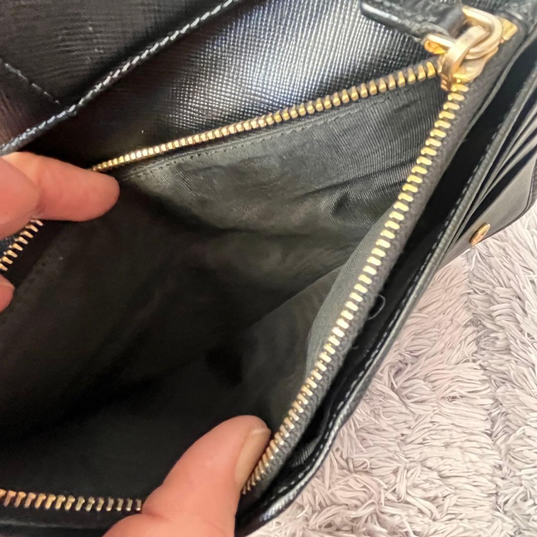 良品✨PRADA 三角ロゴ　テスート　キルティング　ナイロン　長財布　ブラック
