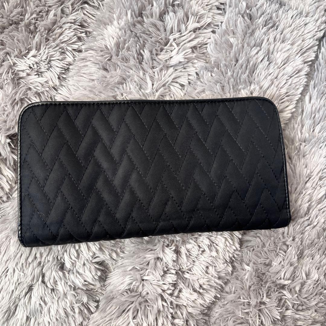 良品✨PRADA 三角ロゴ　テスート　キルティング　ナイロン　長財布　ブラック