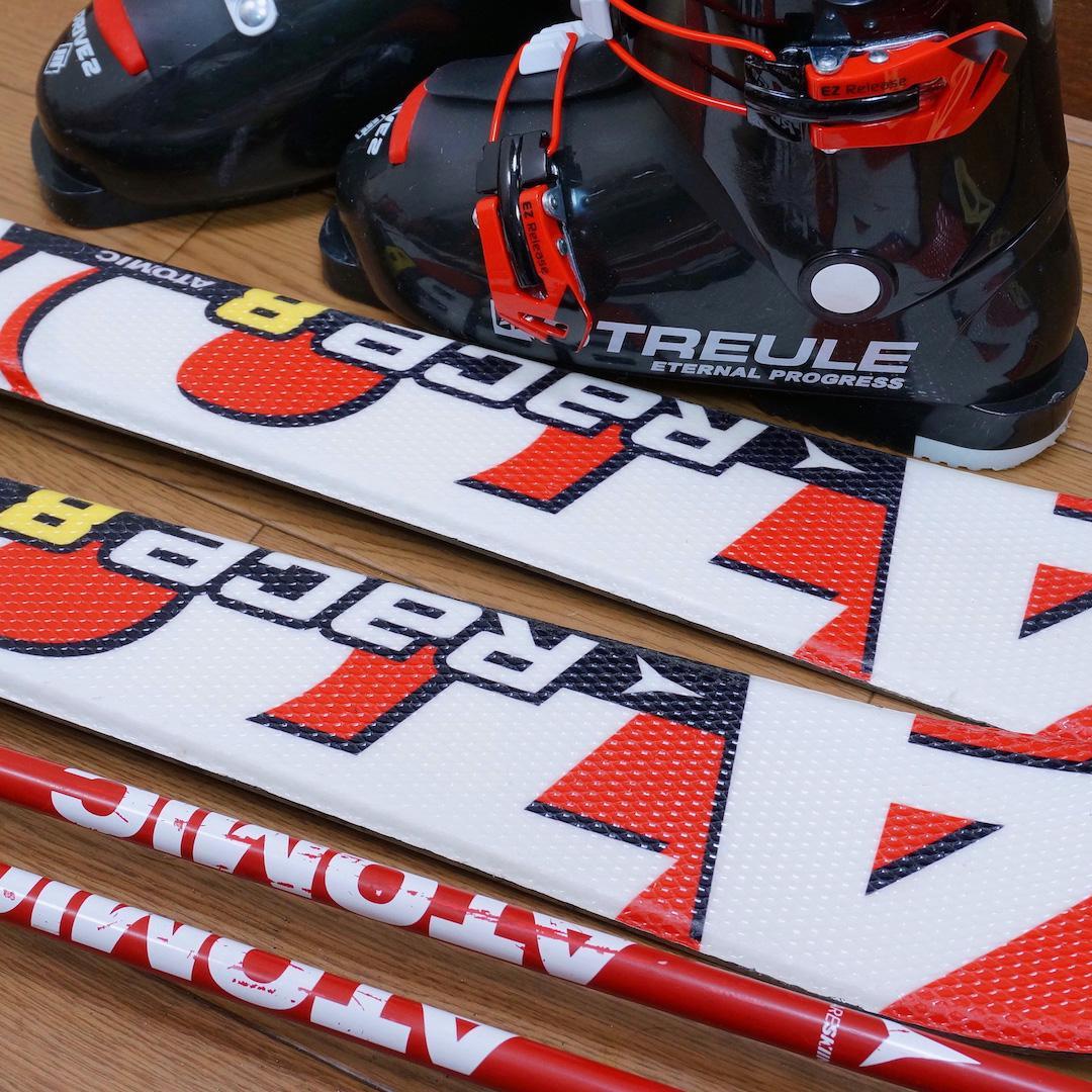 メンテ済 120cm 靴23cm ATOMIC スキーセット