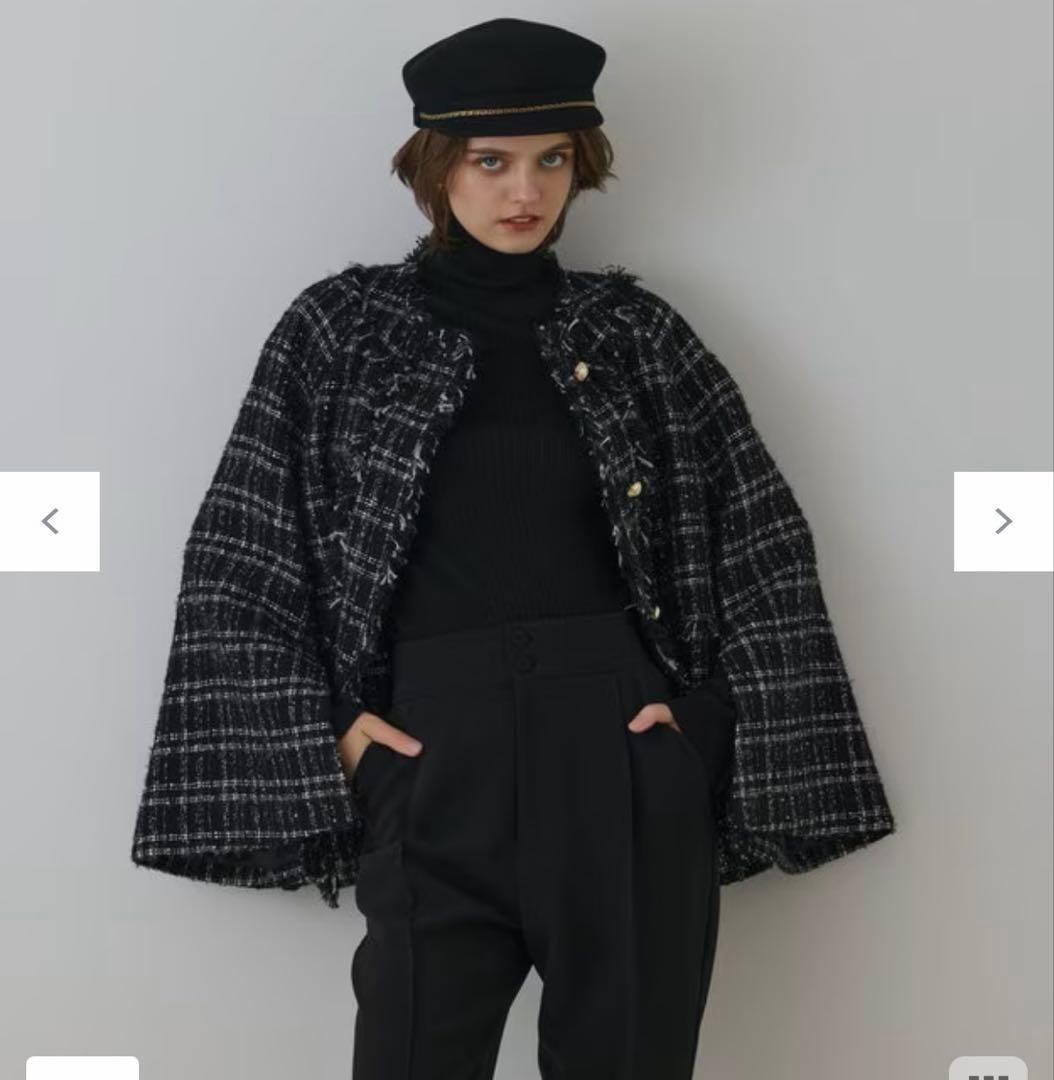 グレース　コンチネンタル フレアスリーブツイードジャケット