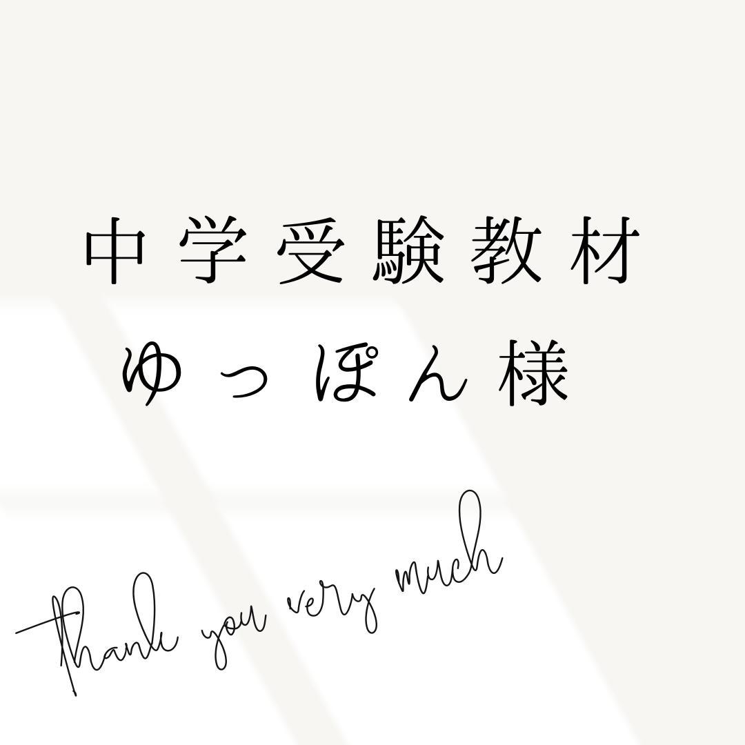 ゆっぽん様　中学受験　暗記カード　4点