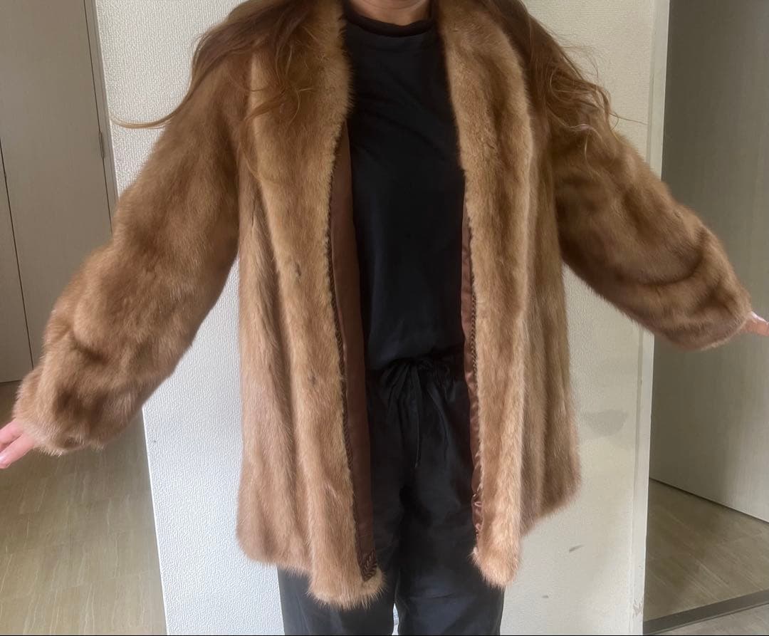 最終値下げ‼️839 ブラウンファーコート オープンフロント