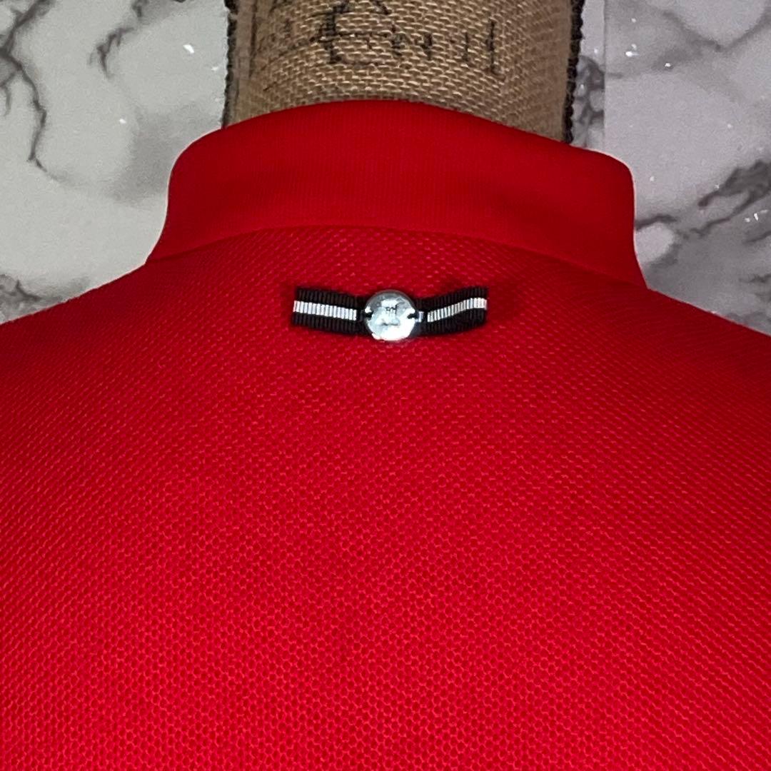 美品　LANVIN SPORT　（38）　ゴルフウェア　ポロワンピース　赤