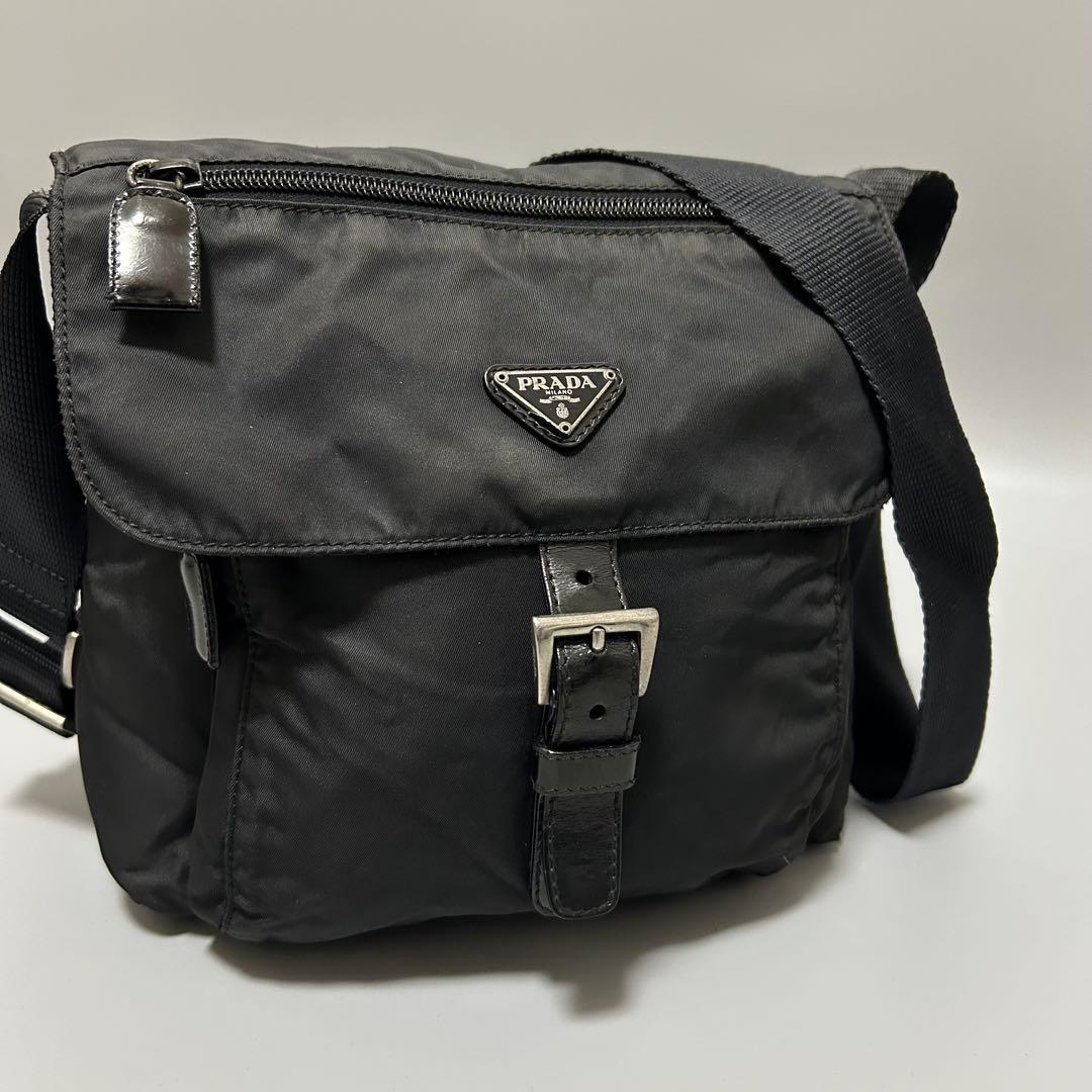 PRADA プラダ テスートナイロン クロスボディ ショルダーバッグ ブラック系
