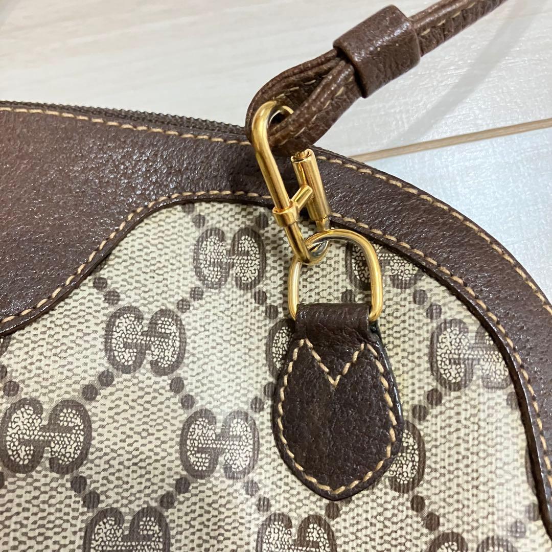 GUCCI オールドグッチ シェリーライン GG柄　レザーショルダーバッグ