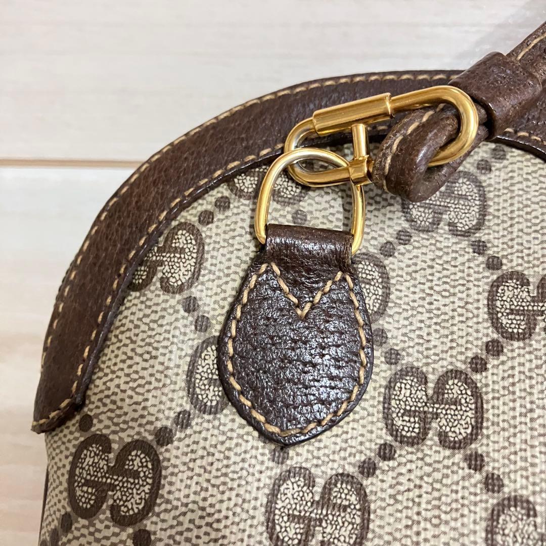 GUCCI オールドグッチ シェリーライン GG柄　レザーショルダーバッグ