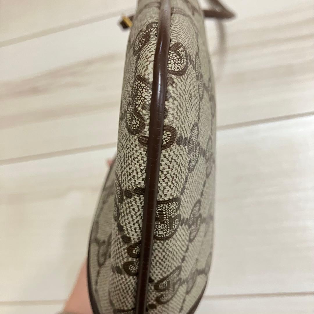 GUCCI オールドグッチ シェリーライン GG柄　レザーショルダーバッグ