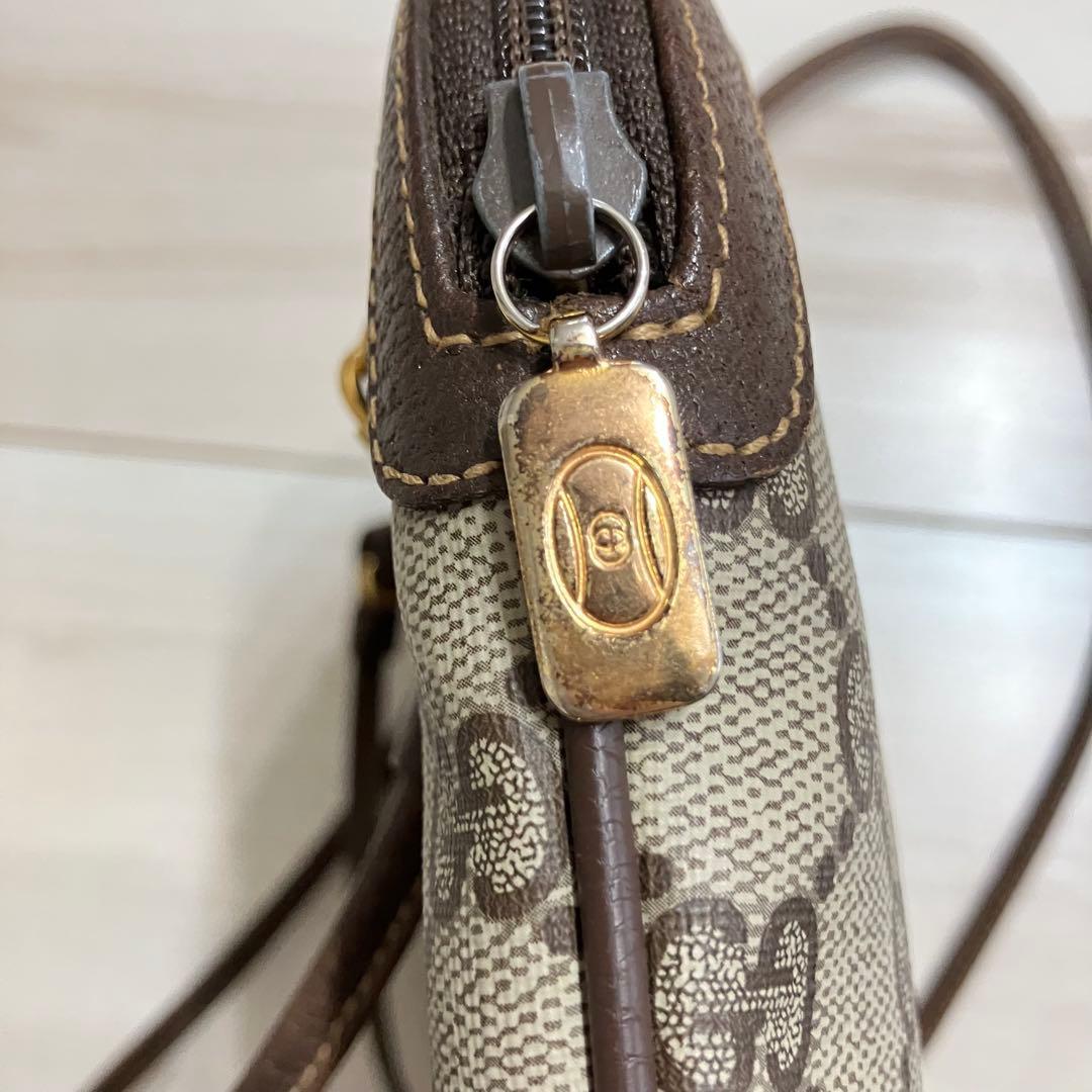 GUCCI オールドグッチ シェリーライン GG柄　レザーショルダーバッグ