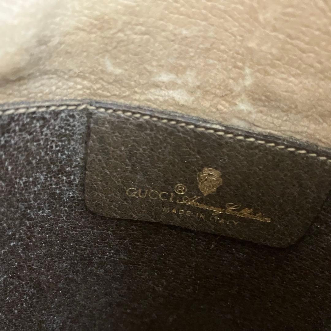 GUCCI オールドグッチ シェリーライン GG柄　レザーショルダーバッグ