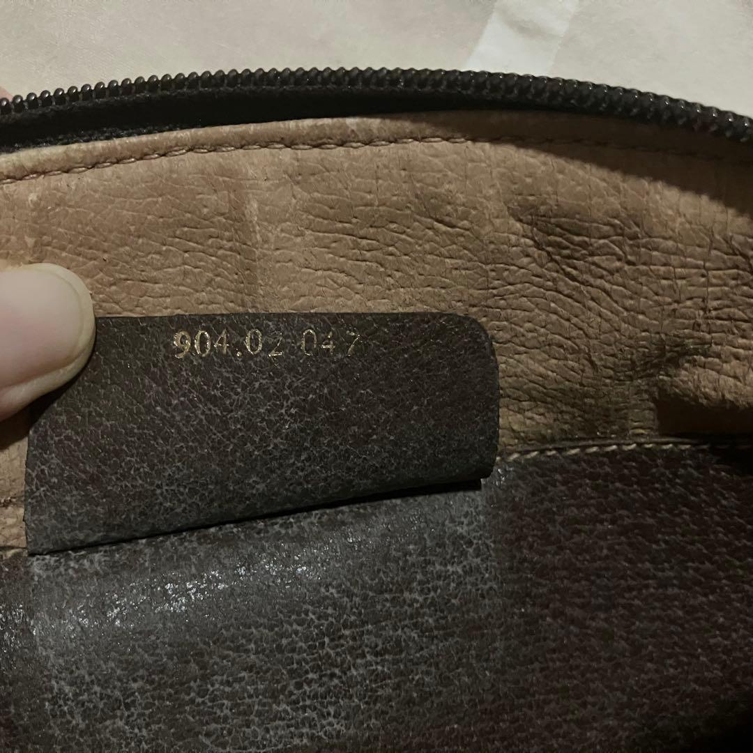 GUCCI オールドグッチ シェリーライン GG柄　レザーショルダーバッグ