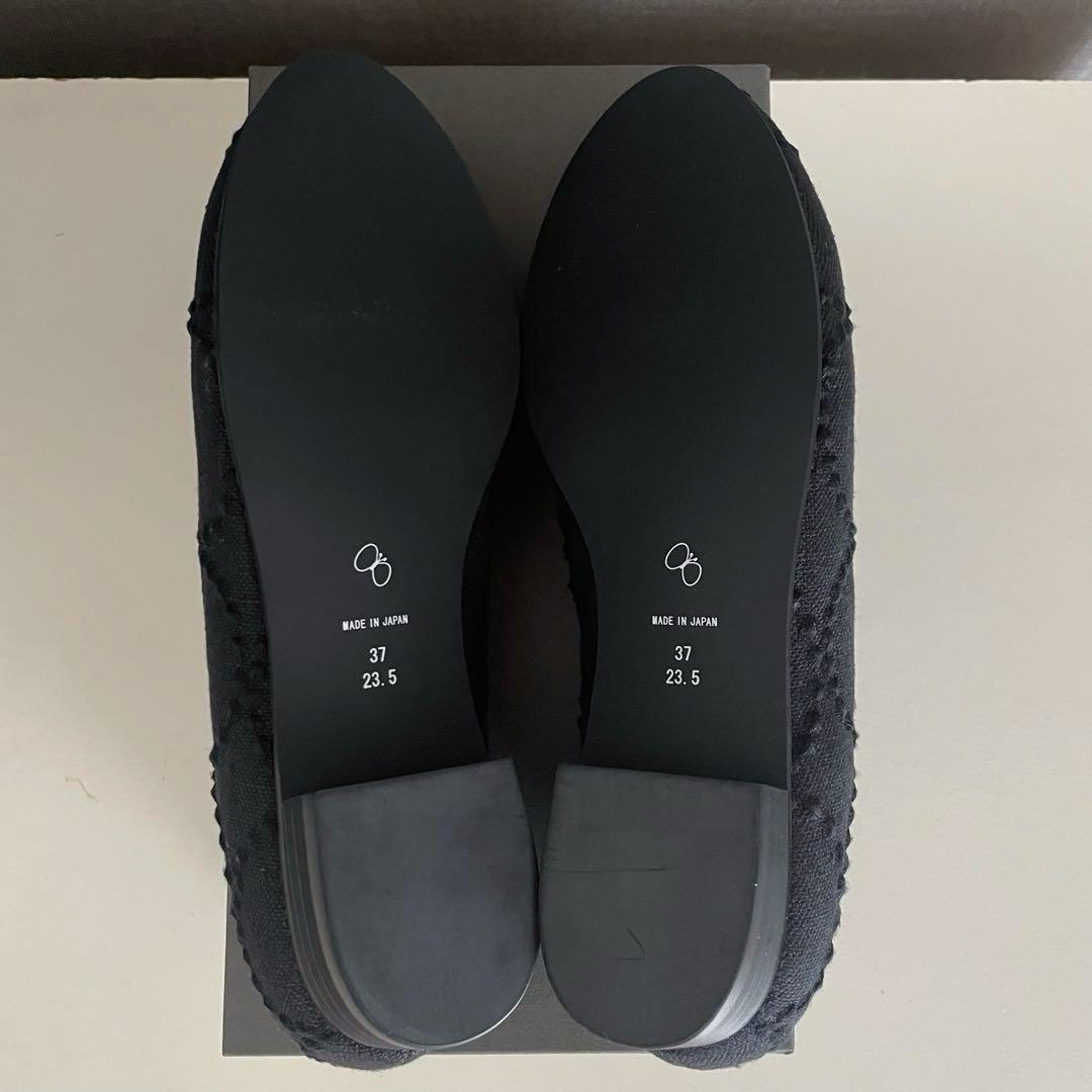 箱付き未使用✨ミナペルホネン kuu タンバリン ローファー オール黒 37