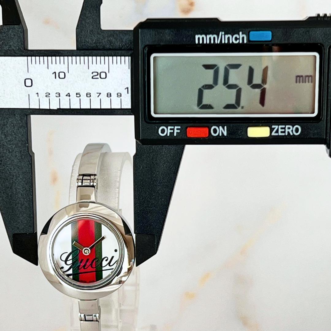 【美貴】稼働品・希少GUCCI 105 シェリーライン バングル 腕時計