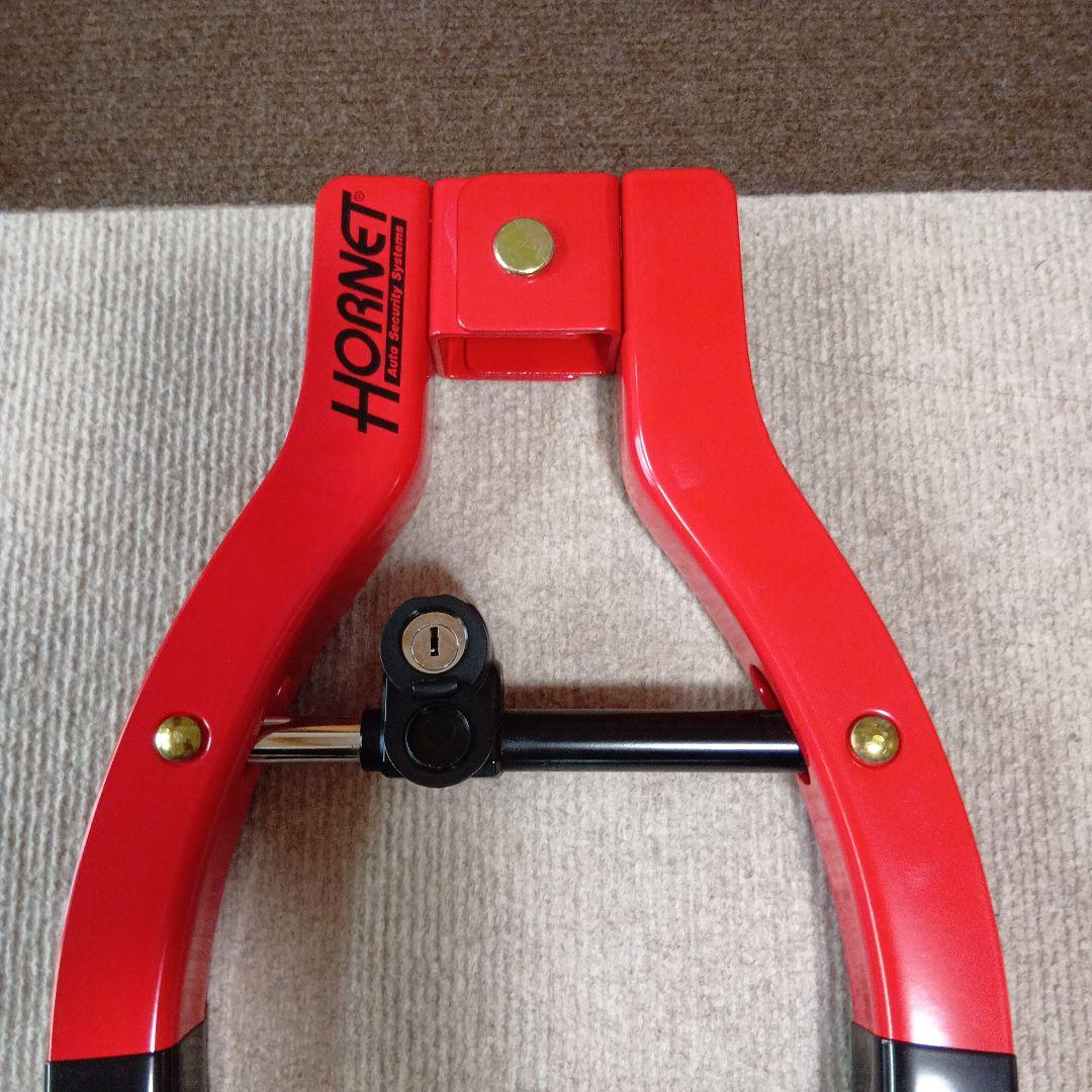 HORNET タイヤロック 赤/黒 　鍵2本