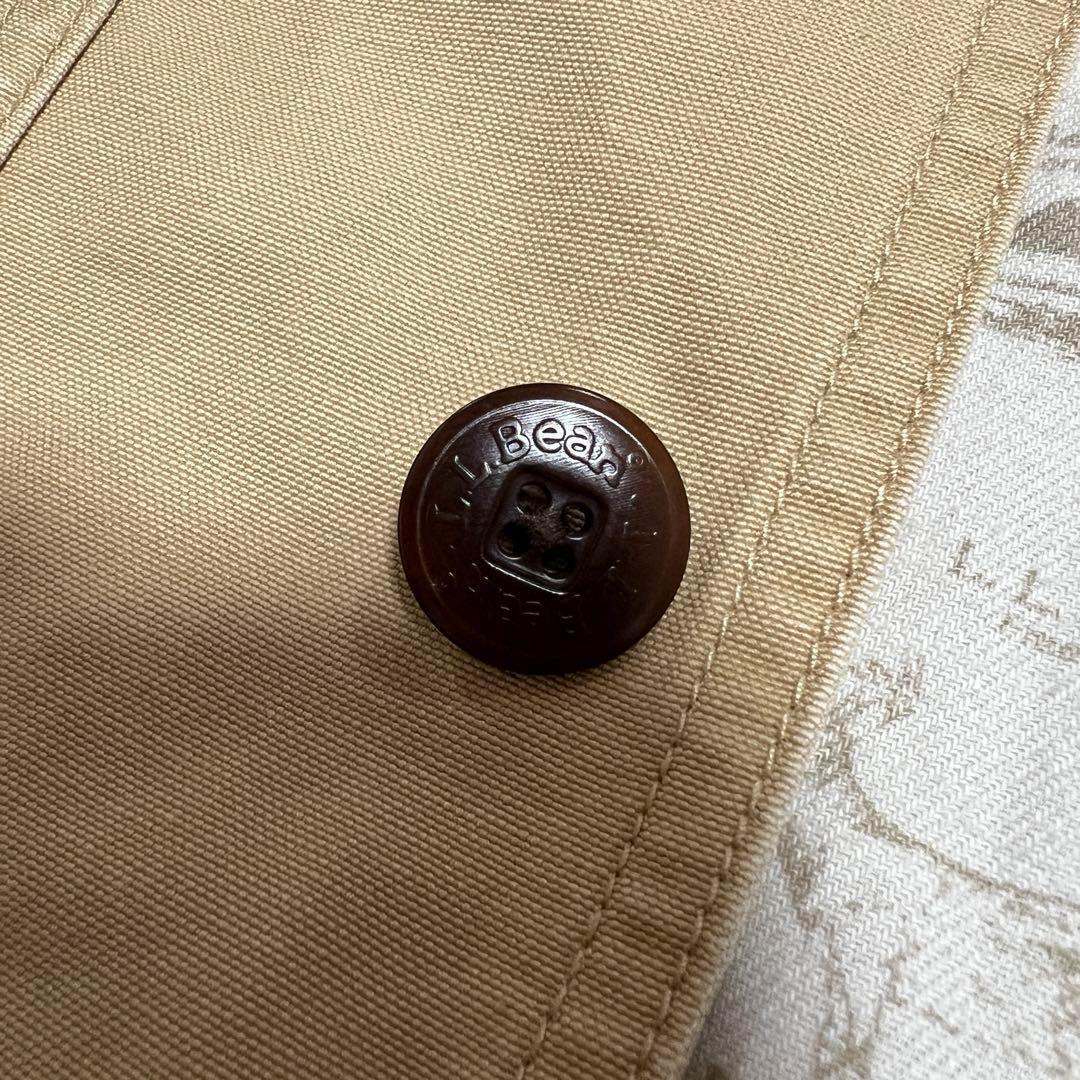 LLBean カバーオール ハンティングジャケット 襟コーデュロイ 裏地総柄XL