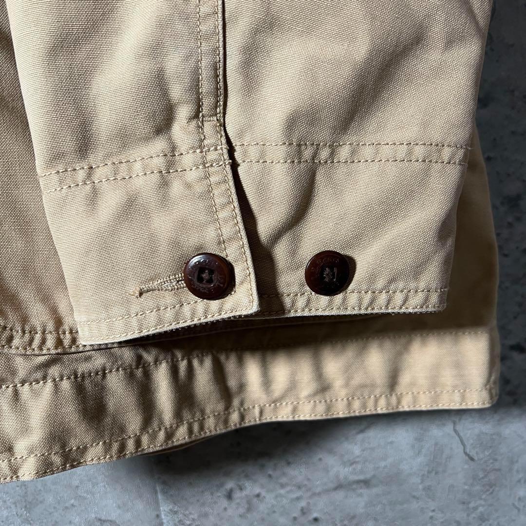 LLBean カバーオール ハンティングジャケット 襟コーデュロイ 裏地総柄XL