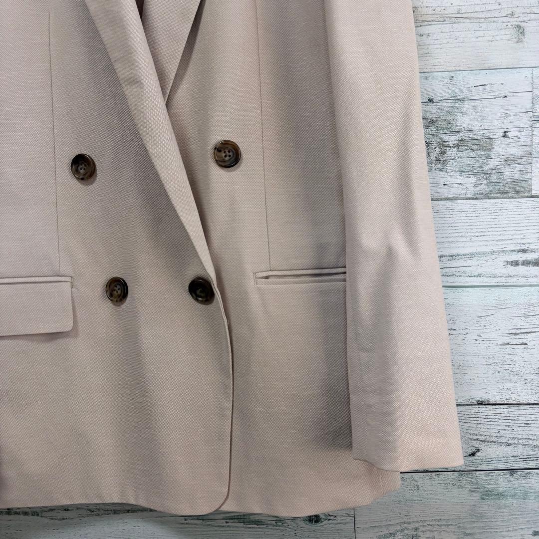 ☆25年モデル☆プラステ　リネンブレンドダブルジャケット　ベージュ　ほぼ未使用