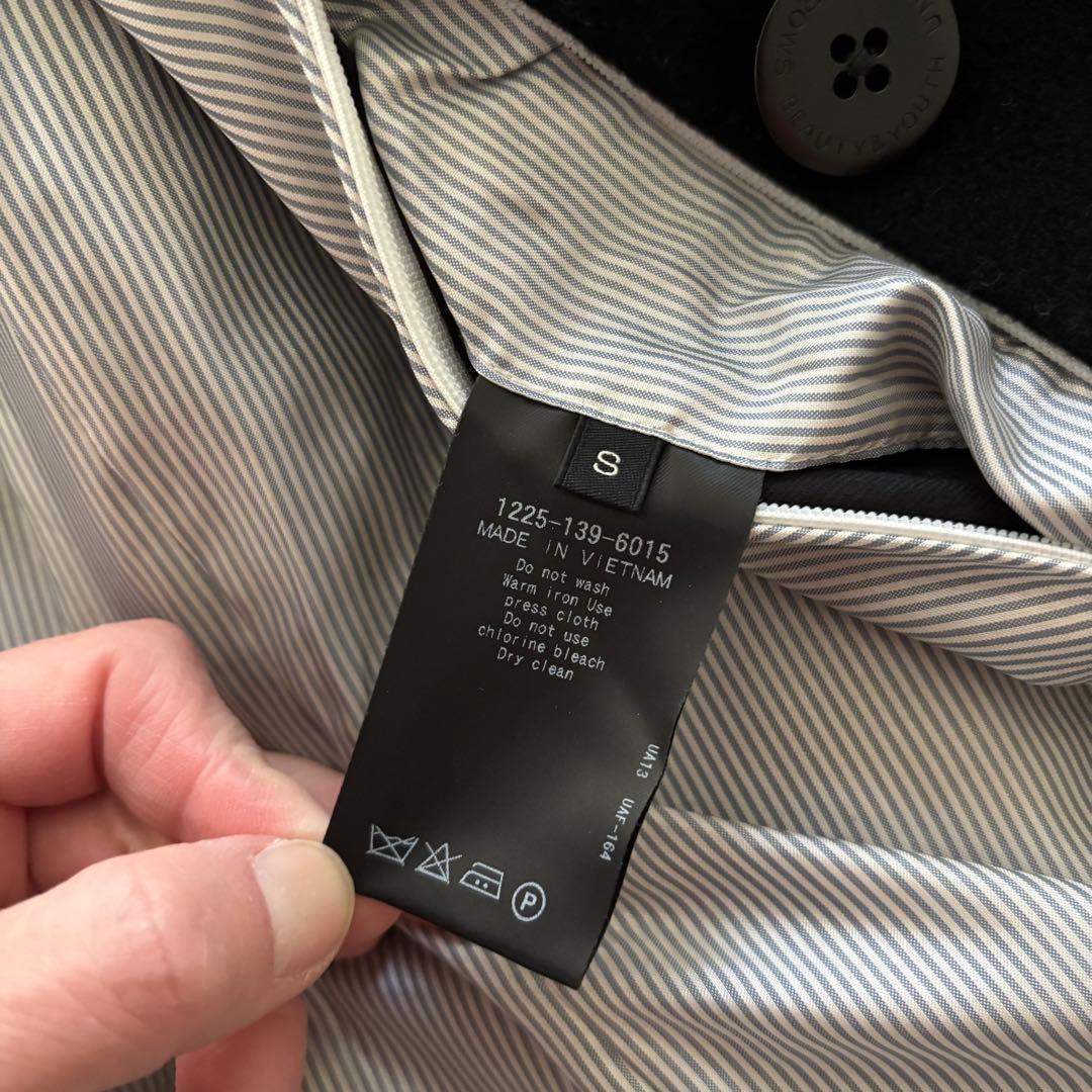 ナポレオンジャケット Pコート ウール 黒 メンズSモード お兄系 y2k