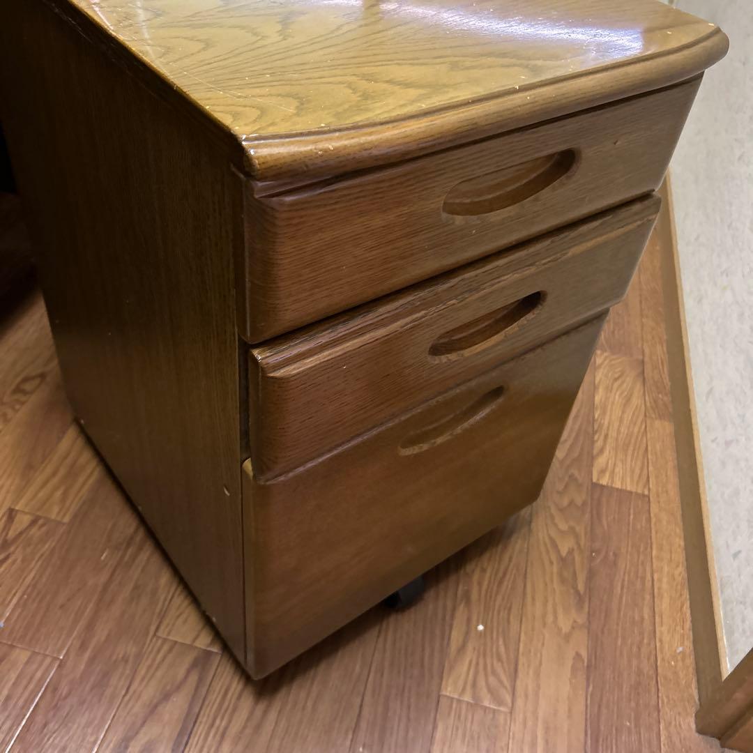 木製学習机　卓上部オープンシェルフ付き　日本製　山梨引きとり　あるいはたのメル便