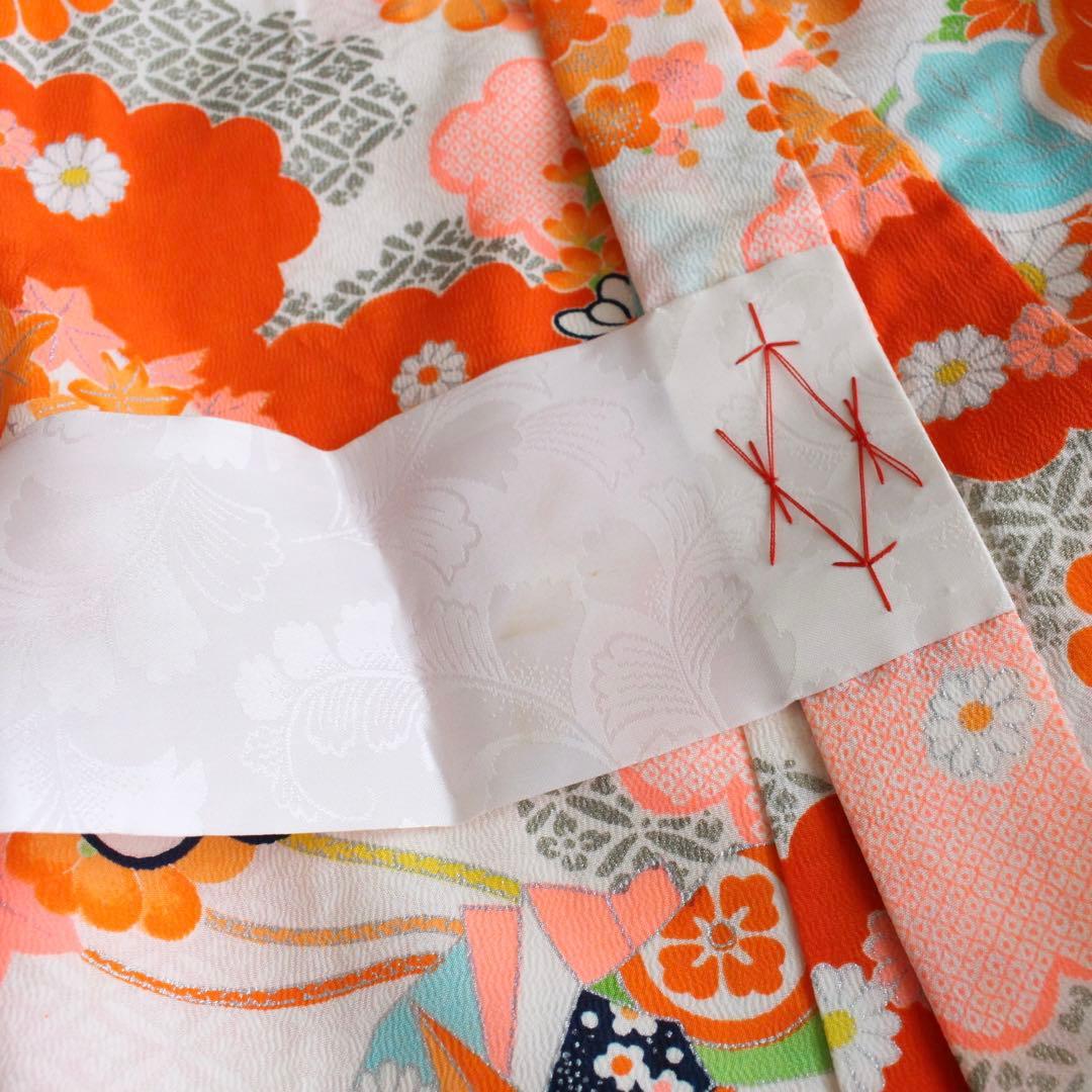 七五三 3歳 女の子 子供 折り鶴 着物 被布 セット