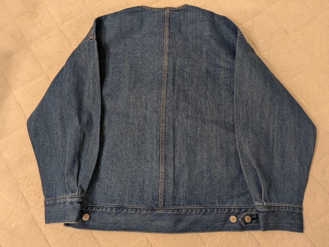 【新品タグ付き】SHIPS any ノーカラー デニムジャケット