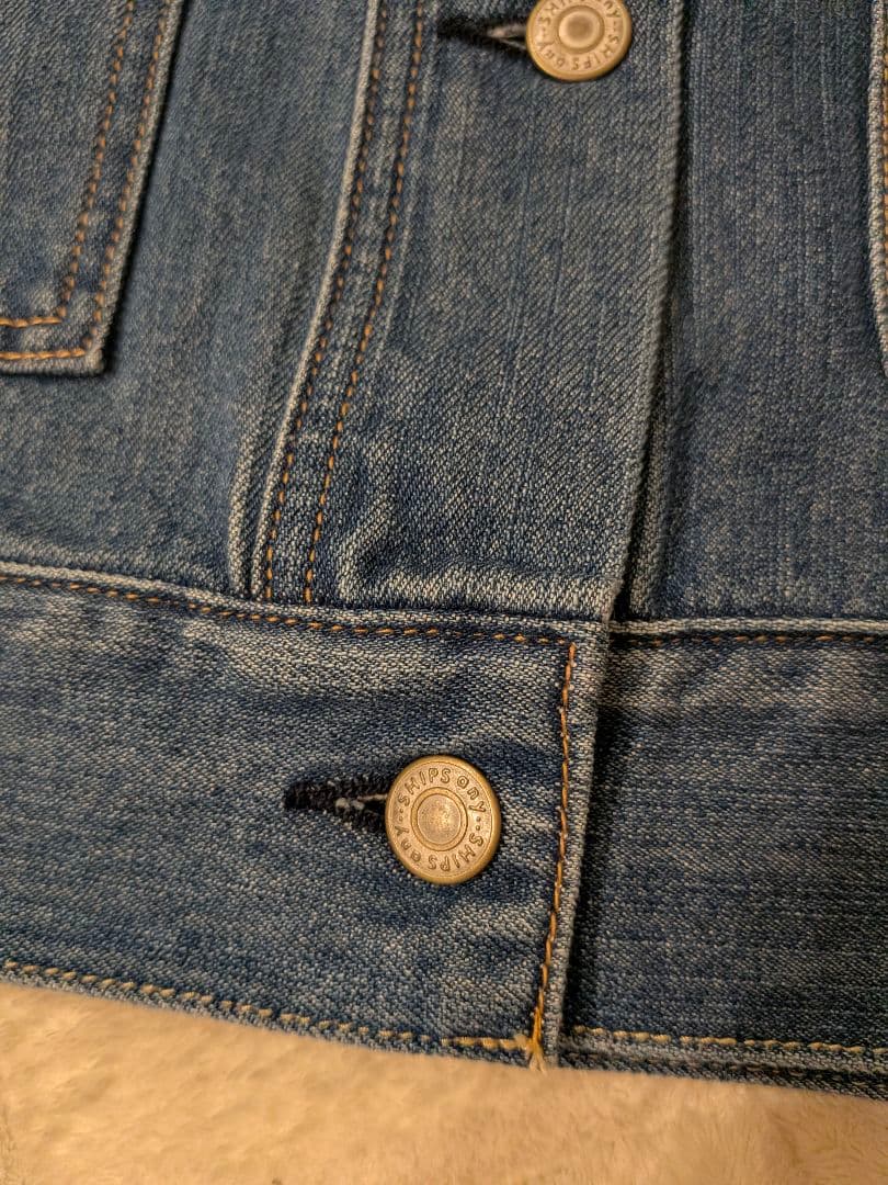 【新品タグ付き】SHIPS any ノーカラー デニムジャケット