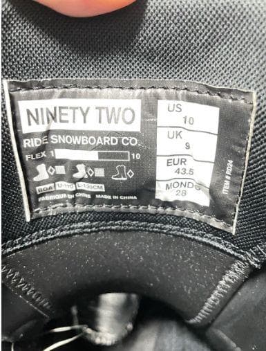 【美品】RIDE THE 92 28.0cm 24-25年 US10 ライド