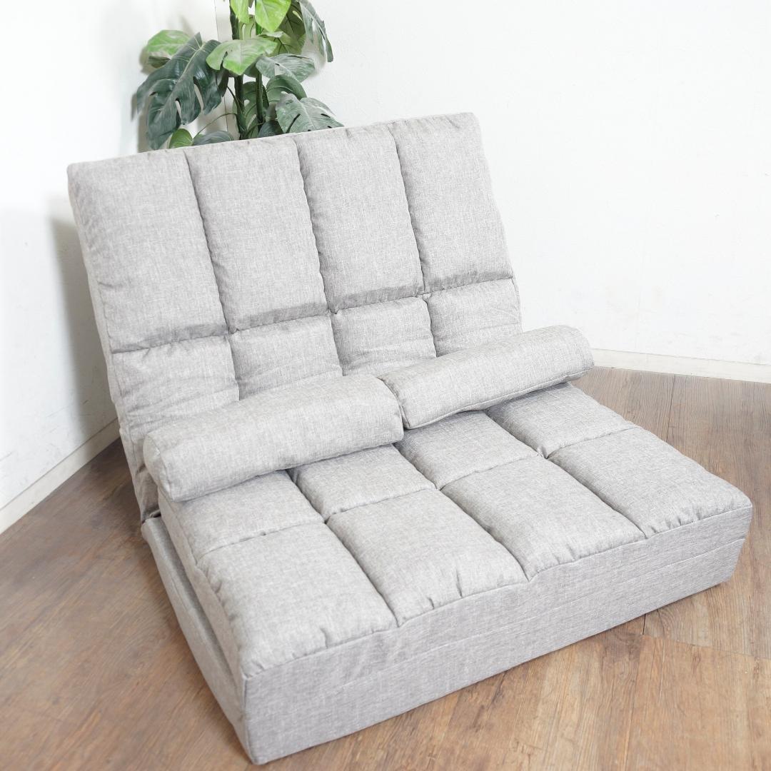 【新品】幅90cm　ハイバック3WAY　ソファベッド　14段階リクライニング