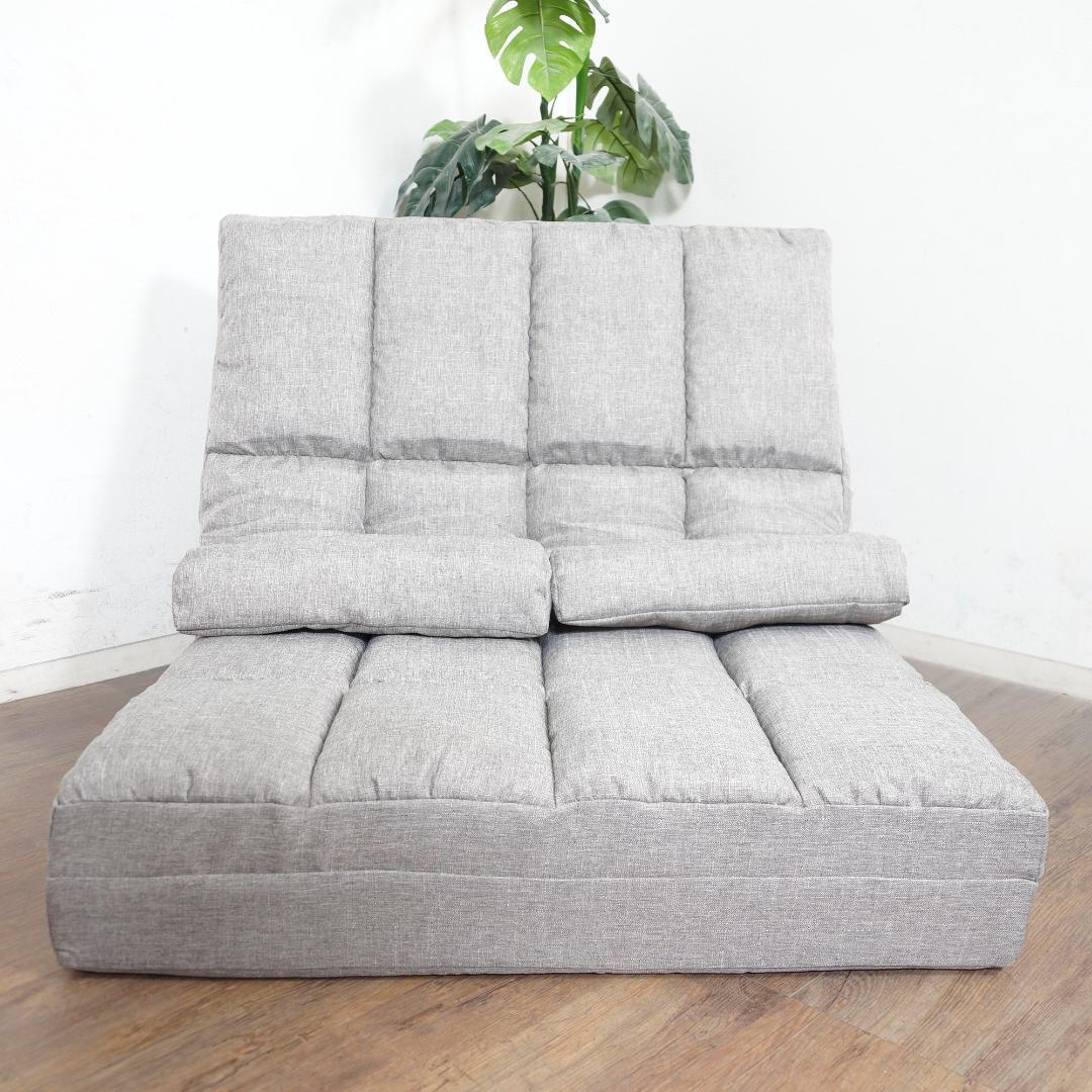 【新品】幅90cm　ハイバック3WAY　ソファベッド　14段階リクライニング