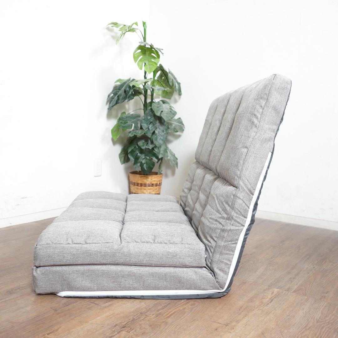 【新品】幅90cm　ハイバック3WAY　ソファベッド　14段階リクライニング