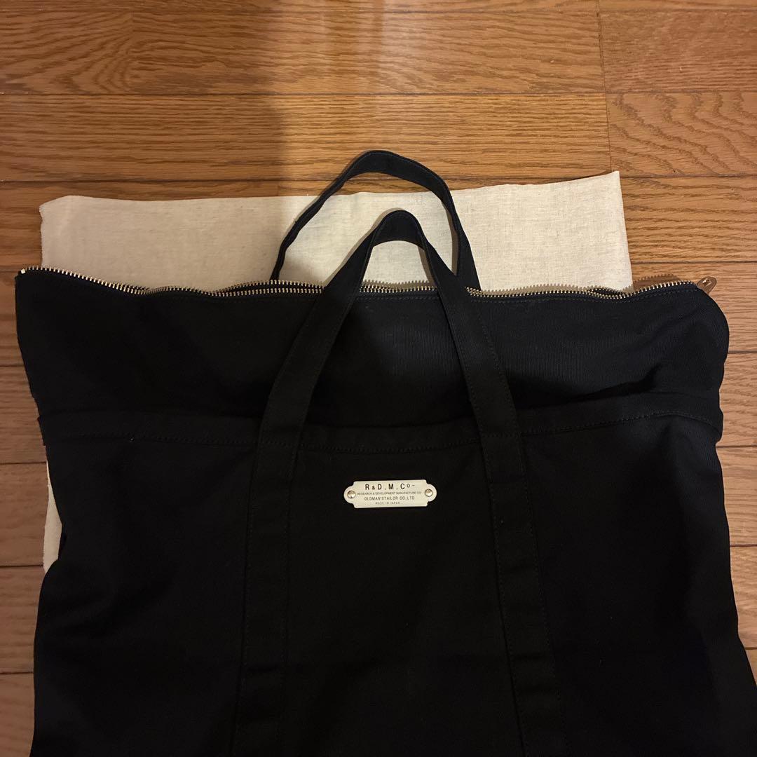 R&D.M.Co. ブラック トートバッグ LLサイズ
