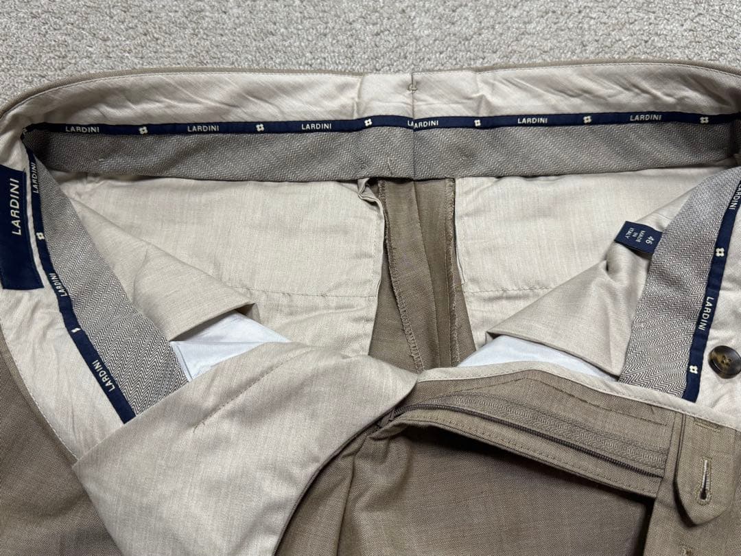 ラルディーニ シングルスーツ ウール ベージュ 春夏 46サイズ