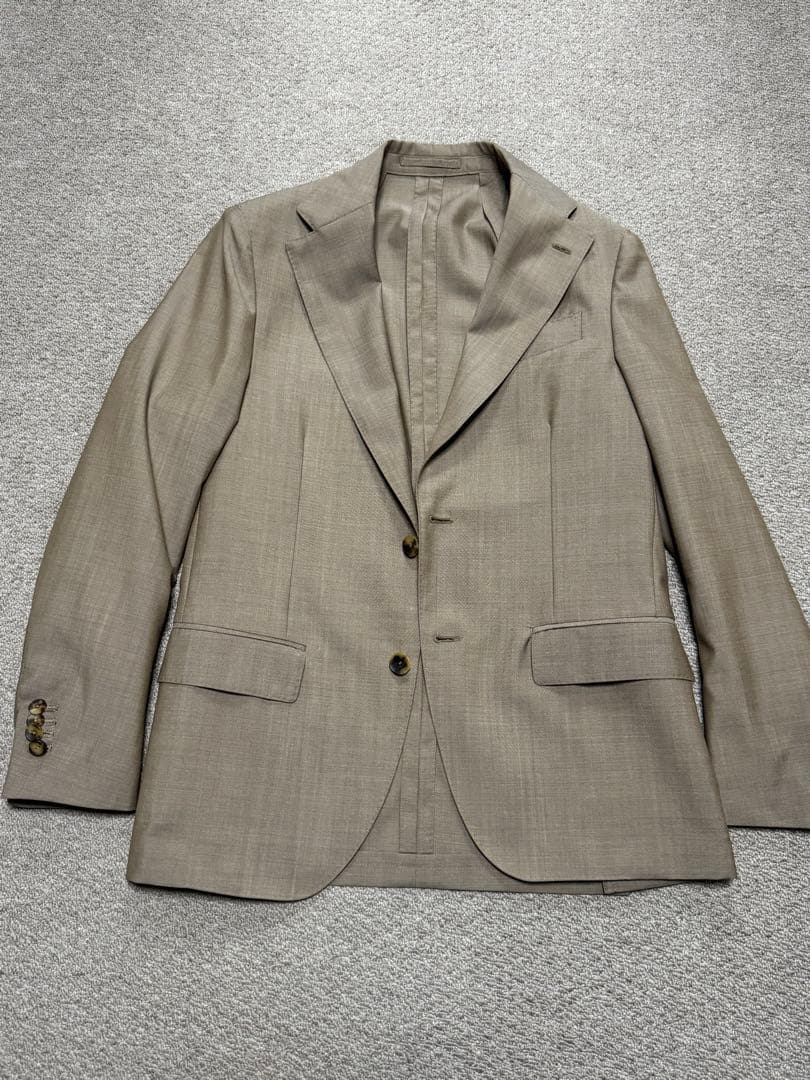 ラルディーニ シングルスーツ ウール ベージュ 春夏 46サイズ