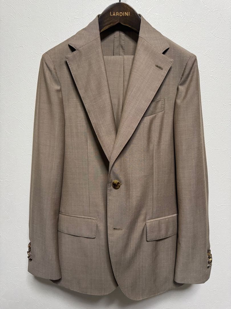 ラルディーニ シングルスーツ ウール ベージュ 春夏 46サイズ