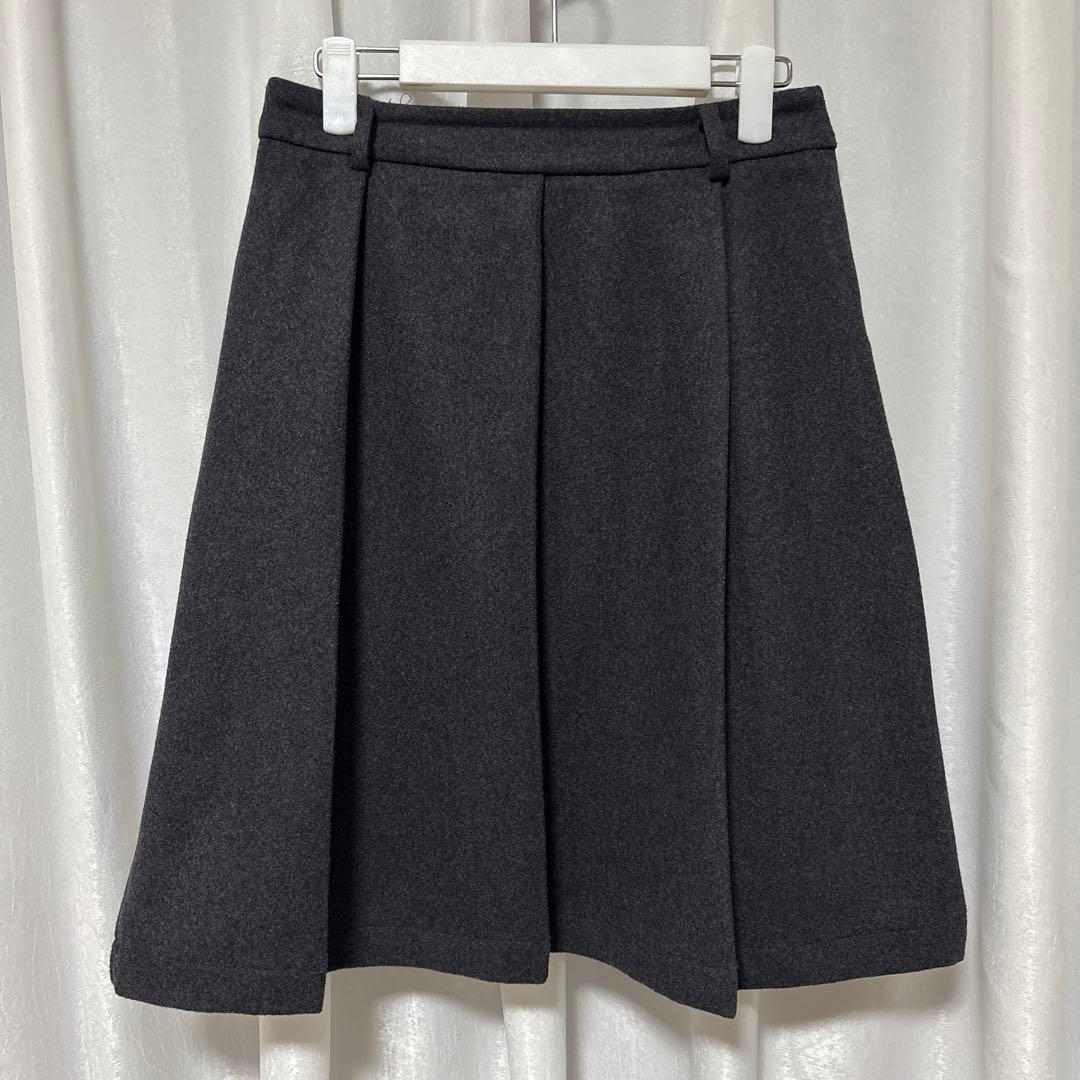 havehad ウールブレンドプリーツスカート