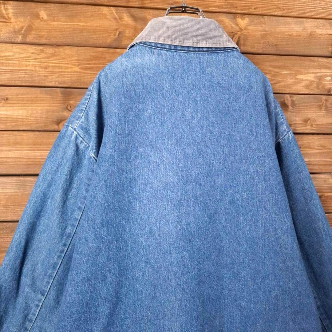80s USA製 BIG BEN ビッグベン 企業刺繍 デニムカバーオール 48