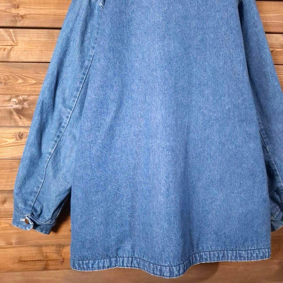 80s USA製 BIG BEN ビッグベン 企業刺繍 デニムカバーオール 48