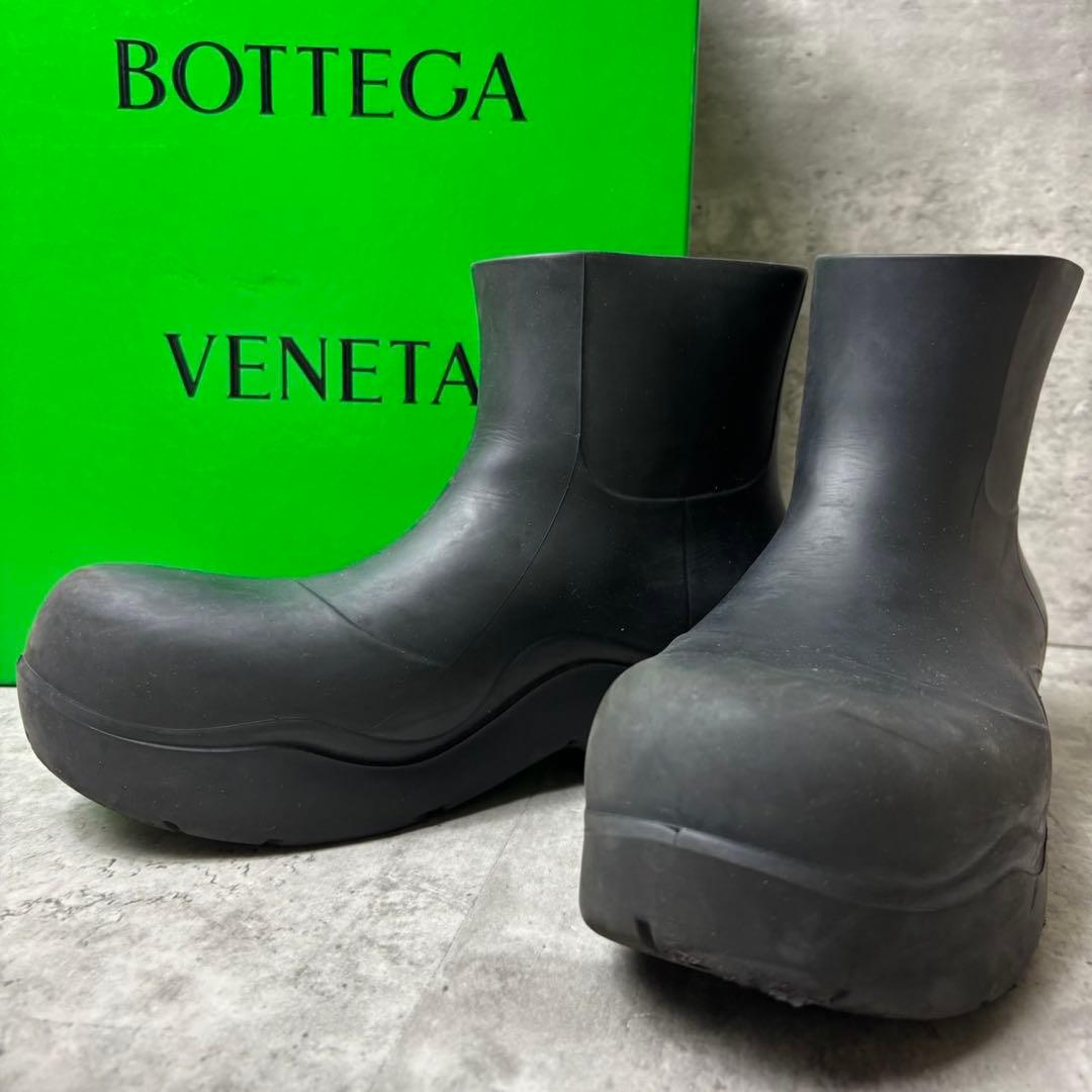 美品✨Bottega Veneta パドルブーツ ラバー 38 黒 保存袋付き