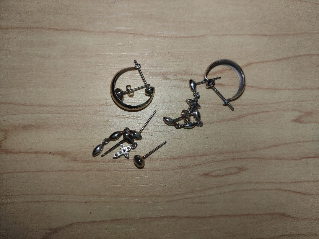 果*％様 プラチナ ピアス pt900 k14 14金 アクセサリー 総重量4.