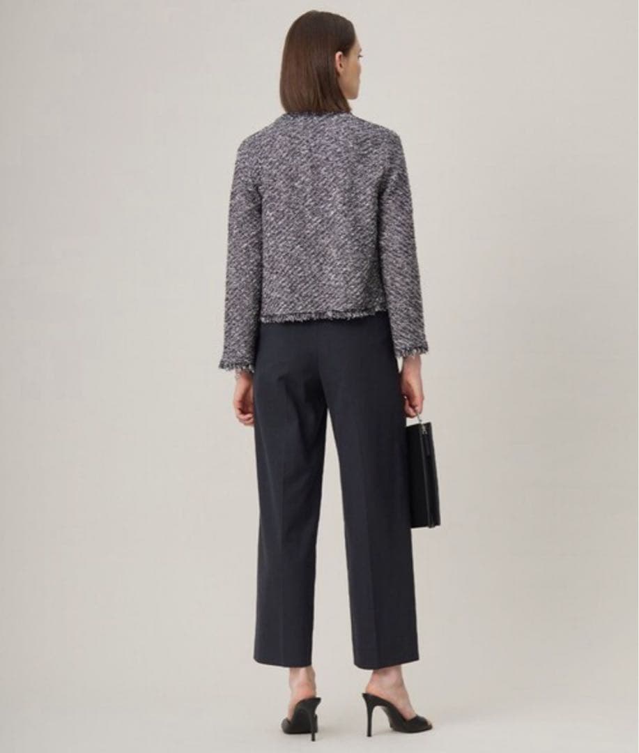 ICB デニムライクツイードニットジャケット