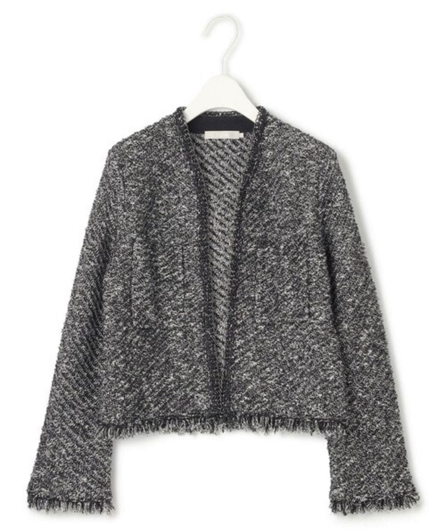 ICB デニムライクツイードニットジャケット