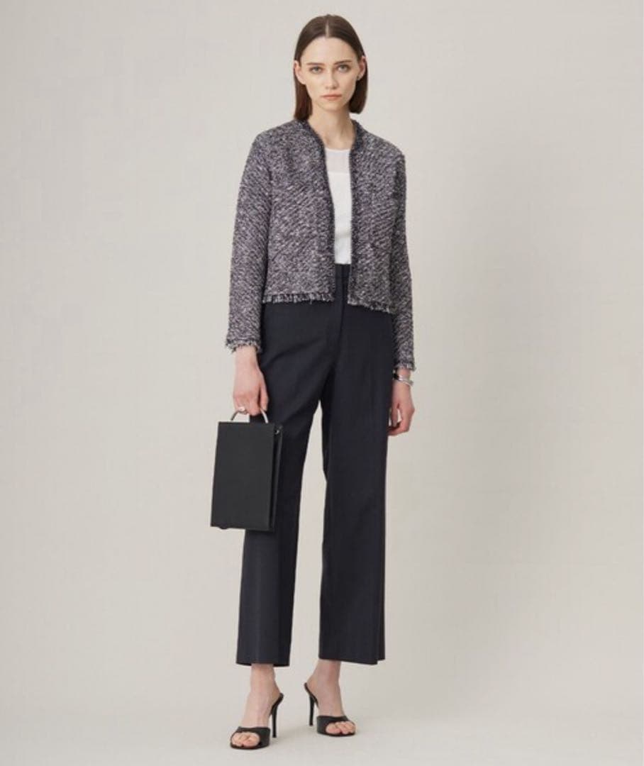 ICB デニムライクツイードニットジャケット