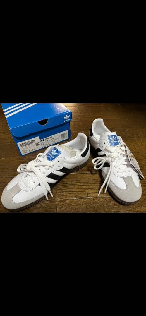 新品adidas SAMBA OG スニーカー ホワイト/ブラック 24.5㎝