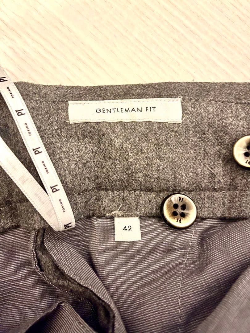 PT TORINO ワイドスラックス フランネル グレー サイズ42