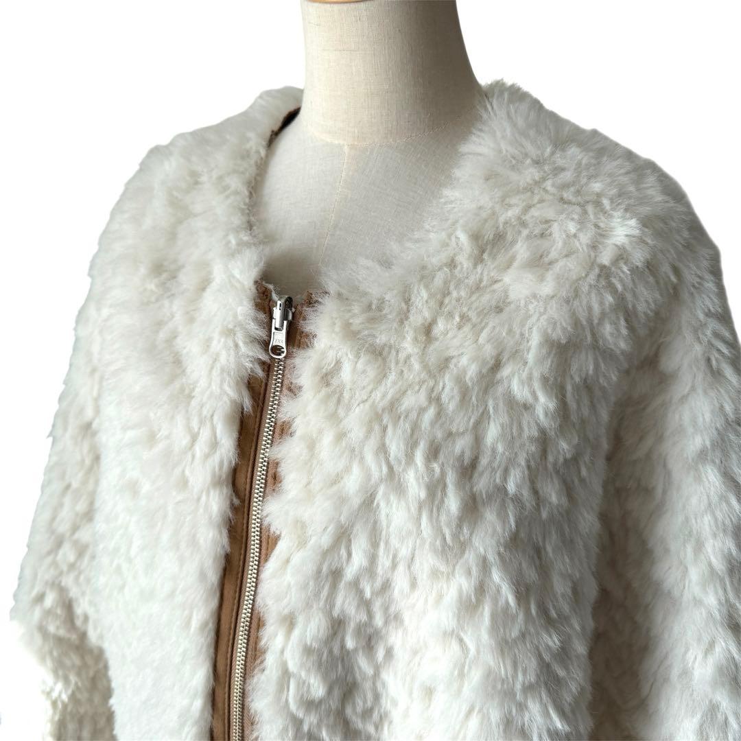 極美品✨ FURFUR ファーファーリバーシブルエコファーブルゾン 24秋冬