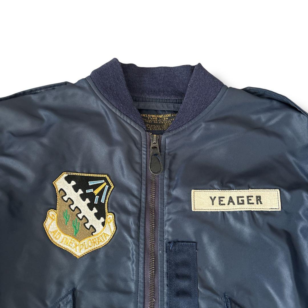 REAL McCOY’S L-2A フライトジャケット ワッペン ネイビー M